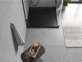 Mexen Flow квадратен душ корито Slim 120 x 120 cm, черен мат - 46S701212