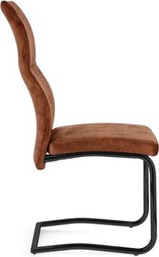 Тапициран трапезен стол в цвят кафяв коняк Thelma – Bizzotto