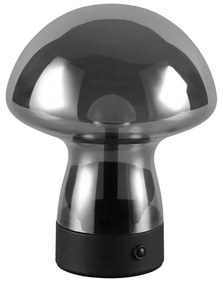 Сива LED настолна лампа със стъклен абажур (височина 18 cm) Dooley – Reality