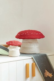 Текстилна детска кошница за играчки в червен и кремав цвят ø 38x33 cm Big Mushroom – Lorena Canals