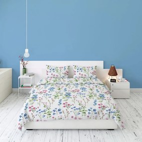 Топло фланелено спално бельо с мотив на ливадни цветя 2 части: 1 бр. 140x200 + 1 бр. 70x80