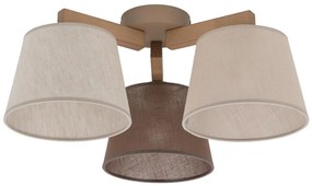 Brilagi - Плафон LATTE SABIA 3xE27/15W/230V борова дървесина/микс