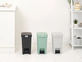 Кош за боклук с педал Brabantia StepUp 1008476, 10 л, Екологични материали, Голям отвор, Тъмносив