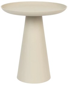 Бежова алуминиева странична масичка , ø 39,5 cm Ringar - White Label