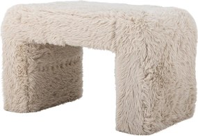 Бежова табуретка от изкуствен косъм Bobbie – Bloomingville