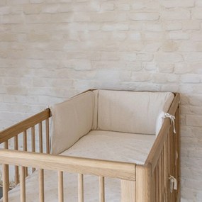 Детско креватче от масивен дъб с регулируема височина в естествен цвят 60x120 cm Forrest – Vipack