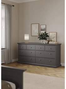 Сив нисък скрин 183x87 cm Paris – Tvilum