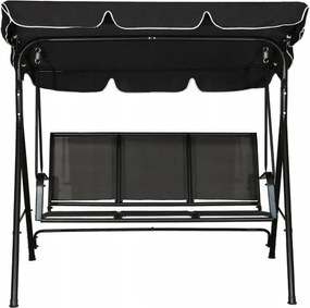 Голяма черна люлка с балдахин