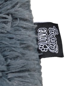 Тъмносиво покривало за седалка за куче 95x120 cm – Love Story