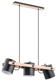 Пендел ARI 3xE27/15W/230V черен/бежов