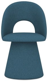 Син тапициран трапезен стол Kalo – Makamii