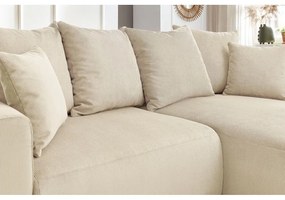 Кремав кадифен ъглов диван Enjoy – Bobochic Paris