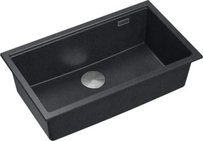 гранитна мивка Logan 110 Black Metallic