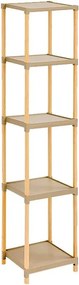 Дървена етажерка в естествен - бежов цвят 28x25x137см.