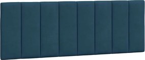 374673 vidaXL Мека табла за легло Hanko, синя, 140 см, кадифе