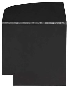 Черна модулна телевизионна масичка от борова дървесина 78x40 cm Finca - WOOOD