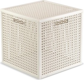 Кремава кутия за съхранение с капак от рециклирана пластмаса 28x28x28 cm Kaya Cube – Curver