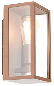 Индустриален стенен аплик ръждяво кафяв 26 см IP44 - Charlois