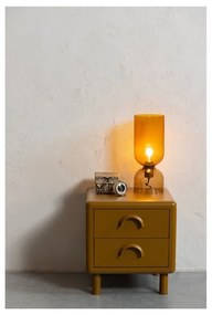 Метално нощно шкафче в цвят жълта охра Rune – WOOOD