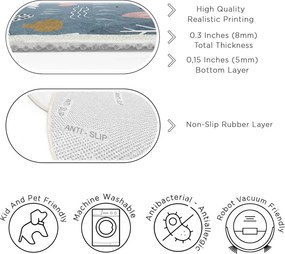 Син детски килим подходящ за пране ø150 cm Forest Land – Mila Home