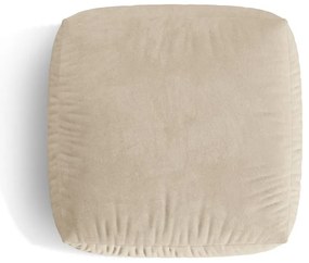 Бежова кадифена модулна табуретка Martina – Micadoni