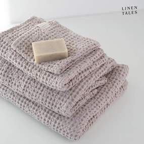 Светлорозови кърпи и хавлии за баня в комплект от 3 Honeycomb - Linen Tales