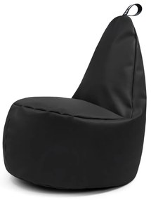 Черен пуф от изкуствена кожа Lull XL – So Soft?