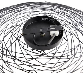 Ориенталски таванен аплик черен 60 см - Glan