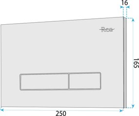 Бутон за тоалетна Rea HD K011A-Q и Slim 024N Black