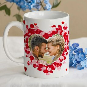 Чаша със снимка и послание Подарявам ти любов...