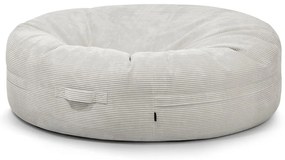 Кремав пуф от рипсено кадифе Roll 190 – SLOWDOWN