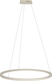 Дизайнерска висяща лампа бежова 80 см вкл. LED 3-степенно димиране - Girello