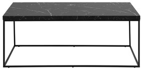 Черна масичка за кафе с плот от имитация на мрамор 55x110 cm Barossa – Actona