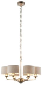 Endon 99151 - Полилей на верига HIGHCLERE 6xE14/28W/230V сива/матов хром