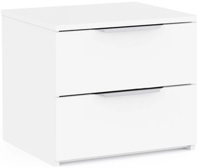 Нощно шкафче Yurei 2 чекмеджета - Бяло