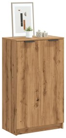 856994 vidaXL Шкаф за обувки дъб артизан 59x35x100,5 см инженерна дървесина