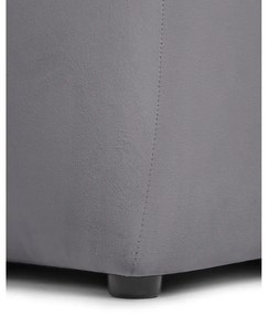 Сив кадифен диван 225 cm Cube – Bonami Selection