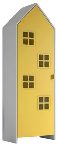 Жълт/бял детски гардероб 58x172x37 cm Casami Bruges – Vipack