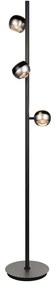 LED подова лампа в черен и сребрист цвят (височина 150 cm) Orbit – Trio Select