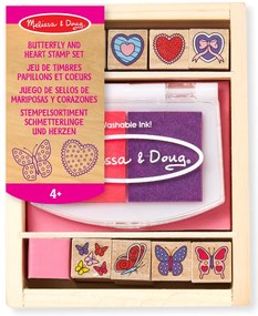 Melissa &amp; Doug - Дървени печати - Сърчица и пеперудки
