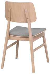 Светлокафяв трапезен стол със светлосива седалка Nagano - Rowico