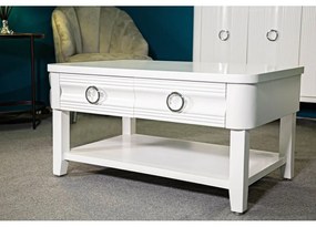 Масичка за кафе от бяла ела 60x90 cm Shine - Mauro Ferretti