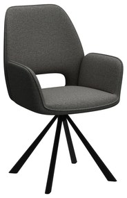 Тъмносив трапезен стол с подлакътници Graham – Actona