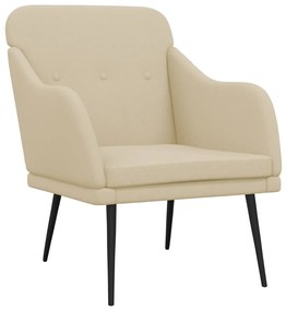 351480 vidaXL Кресло, кремаво, 63x76x80 см, текстил