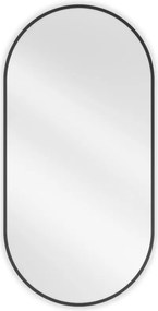 Mexen Loft овално огледало за баня 100 x 50 см, черна рамка - 9851-100-050-000-70