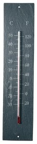 Обикновен термометър за стена от шисти, 45 x 10 cm - Esschert Design