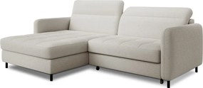 Кремав разтегателен ъглов диван с място за съхранение от букле (ляв ъгъл) Gomsi – ELTAP