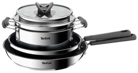 TEFAL OPTI'SPACE КОМПЛЕКТ СЪДОВЕ ЗА ГОТВЕНЕ 6 ЧАСТИ TEFAL 56867020057