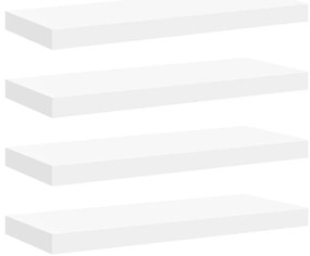 323813 vidaXL Окачени стенни рафтове, 4 бр, бели, 60x23,5x3,8 см, МДФ