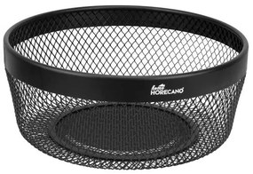 Horecano - Метален панер кръгъл ф25xh10см MATT BLACK HOME-(KM024A)
